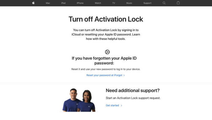 turn off activation lock